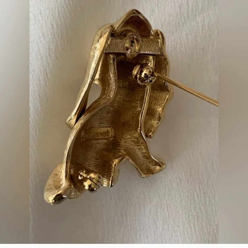 Monet Puppy Brooch